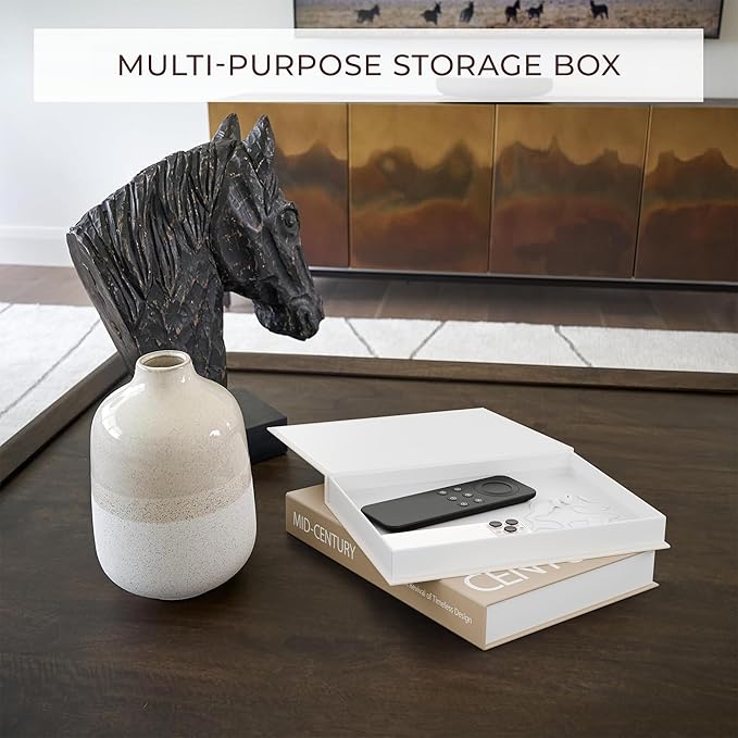 Aesthetic Decorative Books Set of 2 - Stylish Boxes for Coffee Table Decor